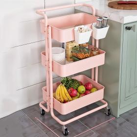 Chariot de Rangement à 3 Niveaux en Acier Inoxydable – عربة تخزين بثلاثة مستويات من الفولاذ المقاوم للصدأ