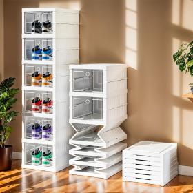 Étagère à chaussures pliable transparente à 6 niveaux facile à ranger – منظم أحذية قابل للطي وسهل التركيب