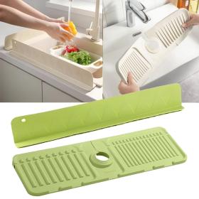 Pack Tapis de drainage avec pare-éclaboussures en silicone pour évier de cuisine